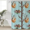 Adorable Animal Print Shower Curtain, Waterproof and Durable Bathroom Decor 