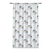 Adorable Blue Sleeping Penguin Cloud Stars Nursery Window Curtain