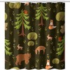 Adorable Cartoon Forest Shower Curtain Perfect For Wildlife And Nature Lovers