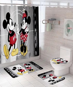 Adorable Cartoon Happy Rabbit Waterproof Shower Curtain For Your Bathroom Bathtub