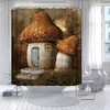 Adorable Cartoon Ocean Sailing Lighthouse Anchor Bathroom Shower Curtain, Ideal For Nautical Bathroom Decor