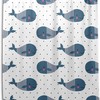 Adorable Cartoon Whales Shower Curtain, Kids Bathroom Decor 