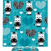 Adorable Cartoon Zebra Love Pattern Shower Curtain Made Of High Quality Fabric