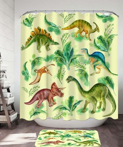 Adorable Dinosaur Drawings For Kids Shower Curtain For A Fun And Educational Bathroom