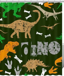 Adorable Dinosaur Shower Curtain For A Playful And Quirky Bathroom Decor With Fun And Vibrant Design