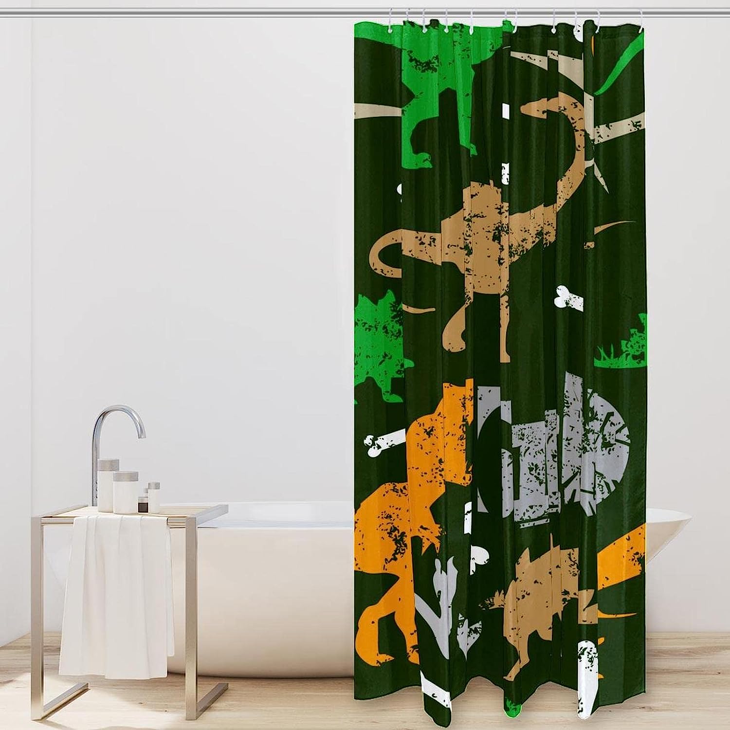 Adorable Dinosaur Shower Curtain For A Playful And Quirky Bathroom Decor With Fun And Vibrant Design - Image 2
