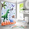 Adorable Dinosaur Shower Curtain For The Bathroom With A Fun And Quirky Design