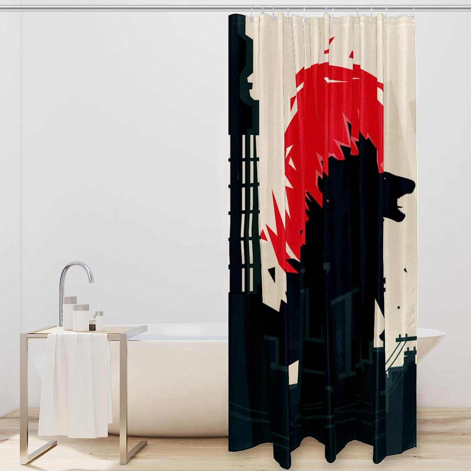 Adorable Dinosaur Shower Curtain With Fun And Vibrant Design For A Playful And Cute Bathroom Decor. - Image 2
