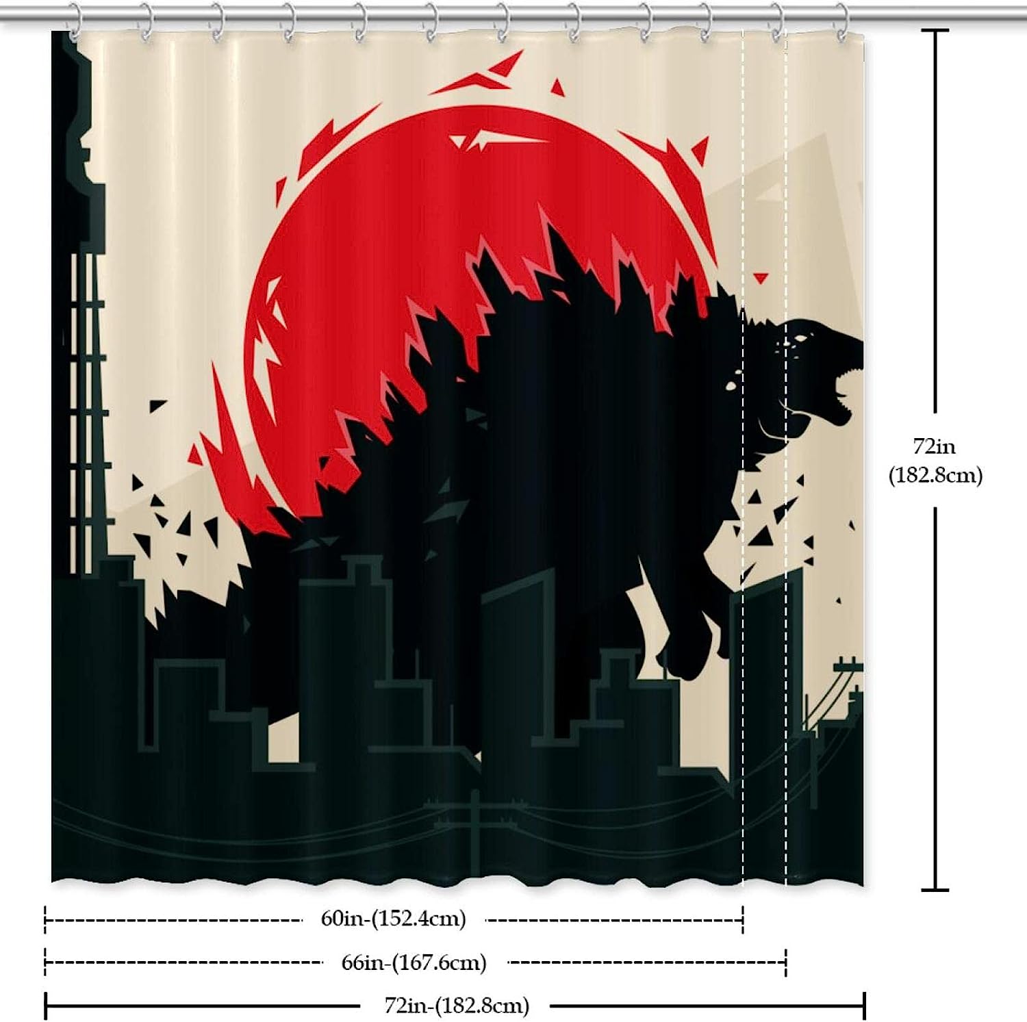 Adorable Dinosaur Shower Curtain With Fun And Vibrant Design For A Playful And Cute Bathroom Decor. - Image 3