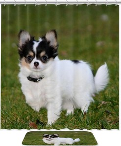 Adorable Dog Pattern Shower Curtain - Waterproof Bathroom Decor