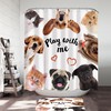 Adorable Dog Play With Me Shower Curtain For A Whimsical Look
