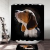 Adorable Dog Portrait Shower Curtain For A Rustic Bathroom
