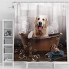 Adorable Dog Print Shower Curtain For Pet Lovers' Bathrooms