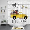 Adorable Dog Shower Curtain With Quotes