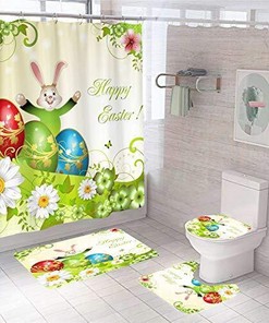 Adorable Easter Bathroom Shower Curtain For Home