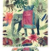 Adorable Elephant Monkeys Peacock Cow Waterproof Shower Curtain For Your Bathroom