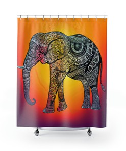 Adorable Elephant Shower Curtain For Your Bathroom