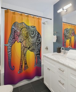 Adorable Elephant Shower Curtain For Your Bathroom