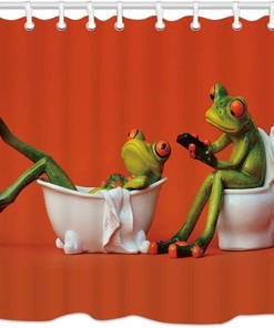 Adorable Frog Couple Shower Curtain - Perfect For Couples And Newlyweds