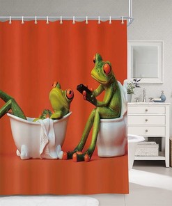 Adorable Frog Couple Shower Curtain - Perfect For Couples And Newlyweds