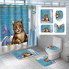 Adorable Kitten Mermaid Waterproof Shower Curtain for Your Bathroom