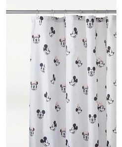 Adorable Mickey And Minnie Mouse Shower Curtain For A Cute Kids Bathroom