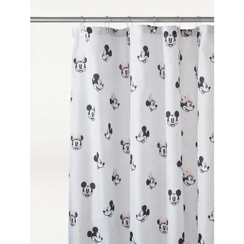 Adorable Mickey And Minnie Mouse Shower Curtain For A Cute Kids Bathroom