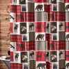 Adorable Moose Print Shower Curtain