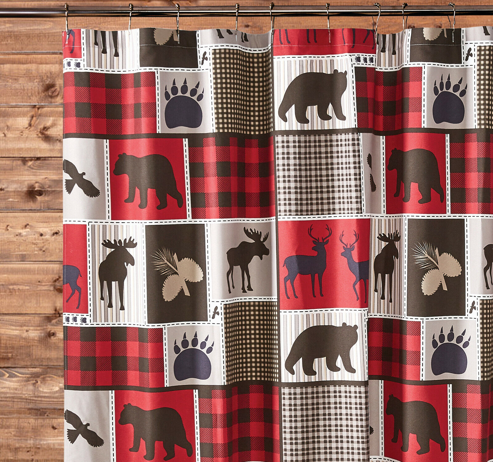 Adorable Moose Print Shower Curtain - Image 3