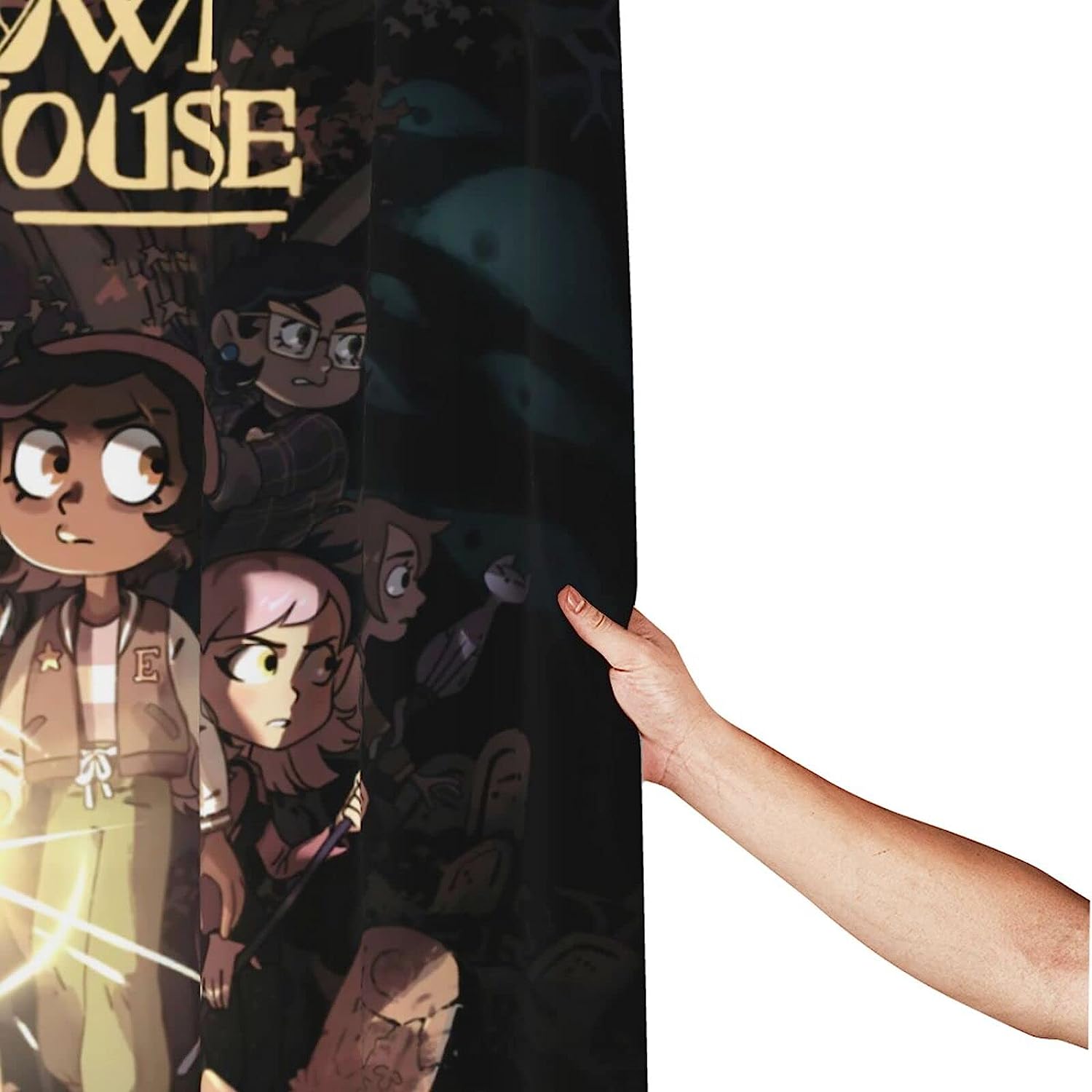 Adorable Owl Anime Bathroom Shower Curtain Waterproof Home Decor, - Image 2