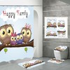 Adorable Owl Family Shower Curtain For A Charming Bathroom