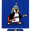 Adorable Penguin Wildlife Print Shower Curtain, Waterproof Bathroom Curtain