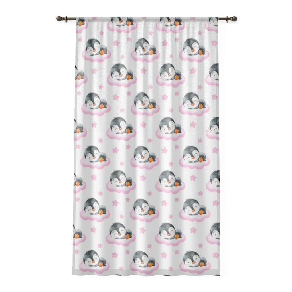 Adorable Penguin Window Curtains For Kids' Animal Themed Bedrooms