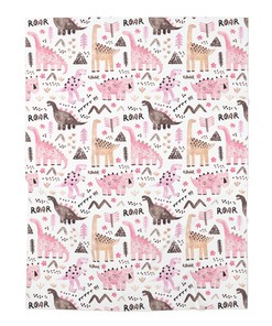 Adorable Pink Dinosaur Baby Swaddle Blanket for Cute Nursery Decor