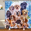 Adorable Puppy Dog Cartoon Waterproof Shower Curtain