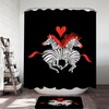 Adorable Red Haired Zebras in Love Shower Curtain for Animal Lovers