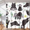 Adorable Sleeping Sloths Shower Curtain for Bathroom Fabric Home Decor 