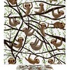 Adorable Sloth Animal Print Shower Curtain, Cute and Charming Bathroom Decor 