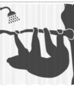 Adorable Sloth Animal Shower Curtain, Cute and Charming Bathroom Decor