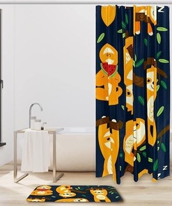 Adorable Sloth Animal Shower Curtain, Perfect for Your Relaxing Bath Time