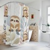 Adorable Sloth Design Cute And Cozy Shower Curtain For Baby Bathroom Decor