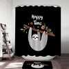 Adorable Sloth Print Shower Curtain for Bathroom