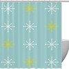 Adorable Snowflakes Print Shower Curtain