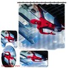Adorable Spiderman Foot Mat Bathroom Mat Shower Curtain Set for Playful Design