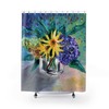 Adorable Sunflower In Vase Floral Shower Curtain to Brighten Up Your Bathroom