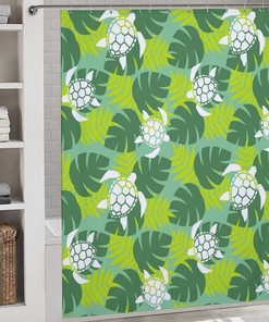Adorable Tropical and Hawaiian Aloha Sea Turtle Heavy Duty Shower Curtain