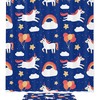Adorable Unicorn Balloon Stars Clouds Shower Curtain For Playful Bathroom Decor