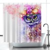 Adorable Watercolor Owls Shower Curtain for a Sweet and Fun Bathroom