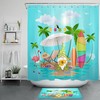 Adorable and Funny Flamingo Gnome Shower Curtain for a Whimsical Bathroom