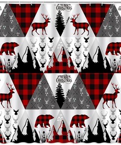 Adventure Camper Shower Curtain For Retro-Style Bathroom Design